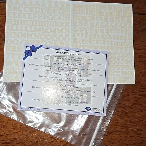 Creative Memories ABC 123 Mini Classy Flesh Color Stickers cream letters craft - Picture 7 of 16